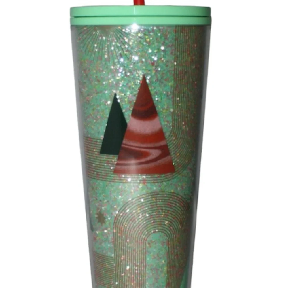 Starbucks Holiday 2020 Christmas Tree Glitter Cold Venti 24 oz. Cup NWT